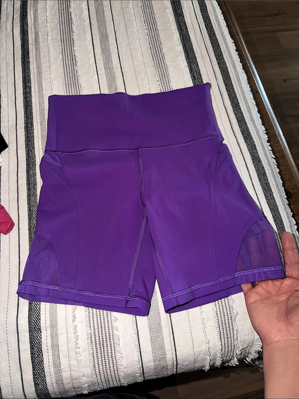 Lululemon Wunder Train Mesh Panel High-Rise Short 6" Purple 4